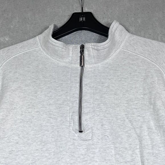Tommy Bahama Sweatshirt Mens X-Large Beige/Gray Reversible Half Zip Pullover - Picture 3 of 13